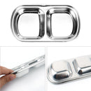 2*Lattice Soy Sauce Dish Divided Serving Dish Vinegar Sauce Dish Plate Tray