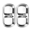 2*Lattice Soy Sauce Dish Divided Serving Dish Vinegar Sauce Dish Plate Tray