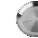 2 pcs Stainless Steel Flat Dish Plates Double Insulated Thick Platters 14cm