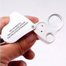 Magnifying Glass Loupe Jewelry Illuminated Detecting 30X Ring-Light Foldable