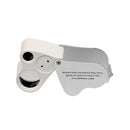 Magnifying Glass Loupe Jewelry Illuminated Detecting 30X Ring-Light Foldable