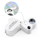 Magnifying Glass Loupe Jewelry Illuminated Detecting 30X Ring-Light Foldable