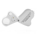 Magnifying Glass Loupe Jewelry Illuminated Detecting 30X Ring-Light Foldable