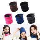 One Size Fits All Neck Scarf Winter Head Protective Warm Fleece Hat