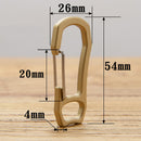 Keychain Buckle Gear Locking-Carabiner Spring Brass Climbing Camping-Tool