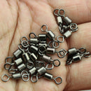 100x Ball Bearing Swivels Double Round Split Fishing Connectors Stainless 1-12#