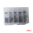 100x Ball Bearing Swivels Double Round Split Fishing Connectors Stainless 1-12#