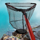 Folding Handle Fishing Landing Net 3 Section Extending Pole Aluminum Handle