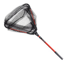 Folding Handle Fishing Landing Net 3 Section Extending Pole Aluminum Handle