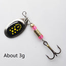 10Pcs/box New Simulation Fishing Bait Rotating Metal Sequins Hook Nice Tools