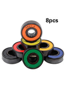 8 Pieces Skateboard Bearings Kit for Super Spin Faster Smoother New