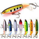 1pc Fashion Simple Fishing Lure 13g 9cm Artificial Bait Hook Soft Rotating Tail
