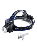 T6 LED Head lamp Head Light Torch Zoomable 18650 Battery Fishing Flashlight