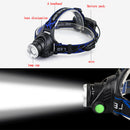T6 LED Head lamp Head Light Torch Zoomable 18650 Battery Fishing Flashlight