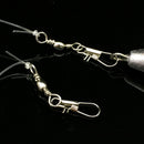 2 PCS Fishing Fish Skin 5-Hook Rig Lures Baits Luminous Hooks Practical