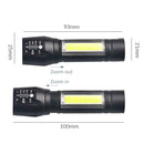 USB Charging LED Flashlight Electric Torch Lamps Powerful Zoom Rechargeable