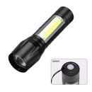 USB Charging LED Flashlight Electric Torch Lamps Powerful Zoom Rechargeable