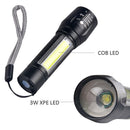 Outdoor Hunting High Power LED Flashlight Telescopic Zoom USB Charging