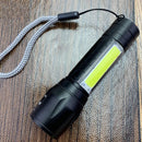 USB Charging LED Flashlight Electric Torch Lamps Powerful Zoom Rechargeable