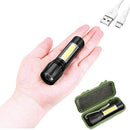Outdoor Hunting High Power LED Flashlight Telescopic Zoom USB Charging
