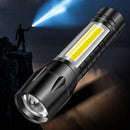 Outdoor Hunting High Power LED Flashlight Telescopic Zoom USB Charging