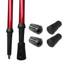 4pcs Outdoor Trekking Pole Rubber Foot Cover Pole Tip Protectors Chair Leg Cap