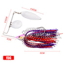 5 *10g Spinnerbait Black Large Mouth Bass Fish Metal Bait Sequin Beard Useful