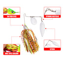 5 *10g Spinnerbait Black Large Mouth Bass Fish Metal Bait Sequin Beard Useful