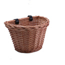 1x Bicycle Bike Front Handlebar Round Brown Wicker Cycle Shopping Basket (L) Hot