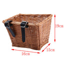 Bicycle Basket Kids,Bicycles Cane Woven Rectangular Basket with Leather Straps