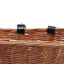 Bicycle Wicker Basket Brown Straps Lightweight Bike Cycling Basket For Camping