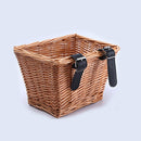 Bicycle Basket Kids,Bicycles Cane Woven Rectangular Basket with Leather Straps