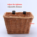 Bicycle Basket Kids,Bicycles Cane Woven Rectangular Basket with Leather Straps