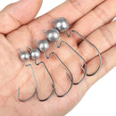 10pcs Fishing Hooks Jig Big Hook High Carbon Steel Bait Holder Fishhooks