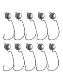 10pcs Fishing Hooks Jig Big Hook High Carbon Steel Bait Holder Fishhooks