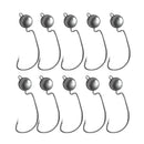 10 Offset Sport Circle Fishing Hook High-carbon Steel Jig Baitholder Hooks
