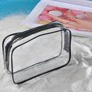 3X Women Clear Transparent PVC Cosmetic Make Up Travel Toiletry Storage Bag