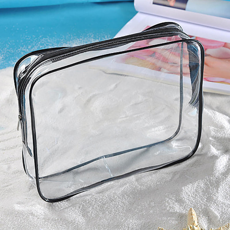 Transparent Makeup Bag Cosmetic Travel Toiletry Storage Pvc Zipper Bag Portable