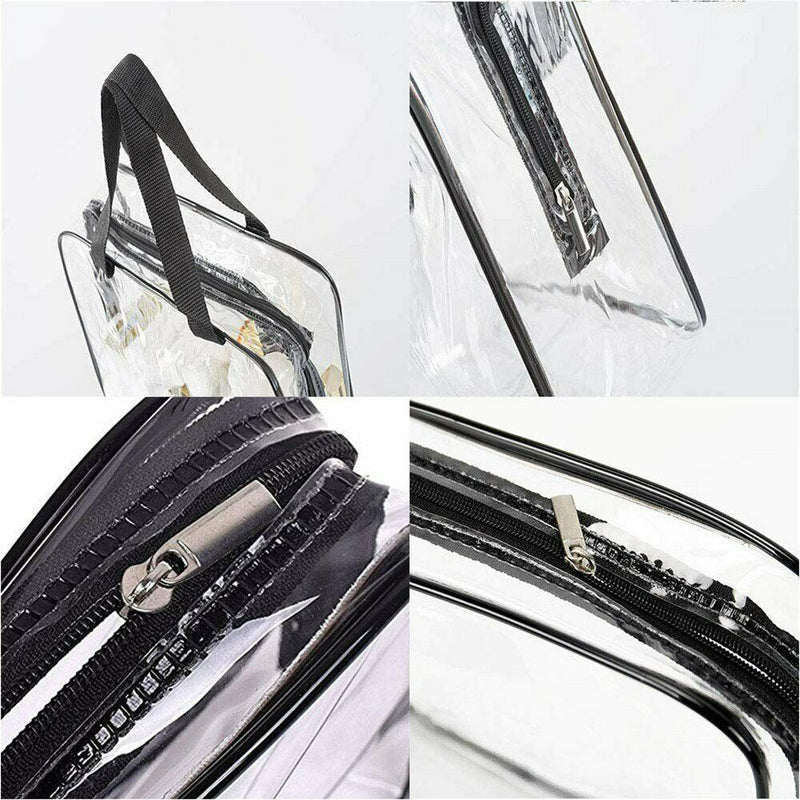 Transparent PVC Zipper Makeup Cosmetic Pouch Bag Travel Toiletry Storage-Case