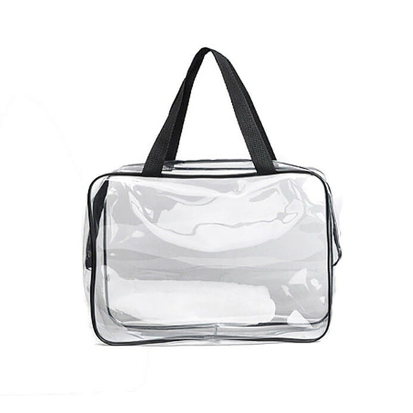 Transparent PVC Zipper Makeup Cosmetic Pouch Bag Travel Toiletry Storage-Case