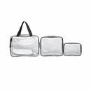 3X Women Clear Transparent PVC Cosmetic Make Up Travel Toiletry Storage Bag