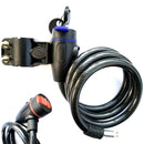 Universal Push Bike Anti Theft Bicycle Lock Security Stainless Steel Cable Coil