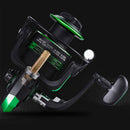 Spinning Reel Fishing Roller Rod Long Shot Salt Water Sea Black Metal Spool Carp
