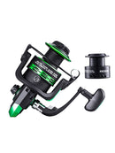 Spinning Reel Fishing Roller Rod Long Shot Salt Water Sea Black Metal Spool Carp