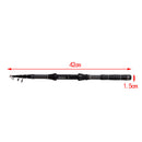 Short Fishing Rod Telescopic Pole Spinning Carbon Fiber Travel Portable Seawater