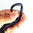 Heavy Duty Retractable Key Chain Carabiner Metal Pull Ring Reel Steel Cord