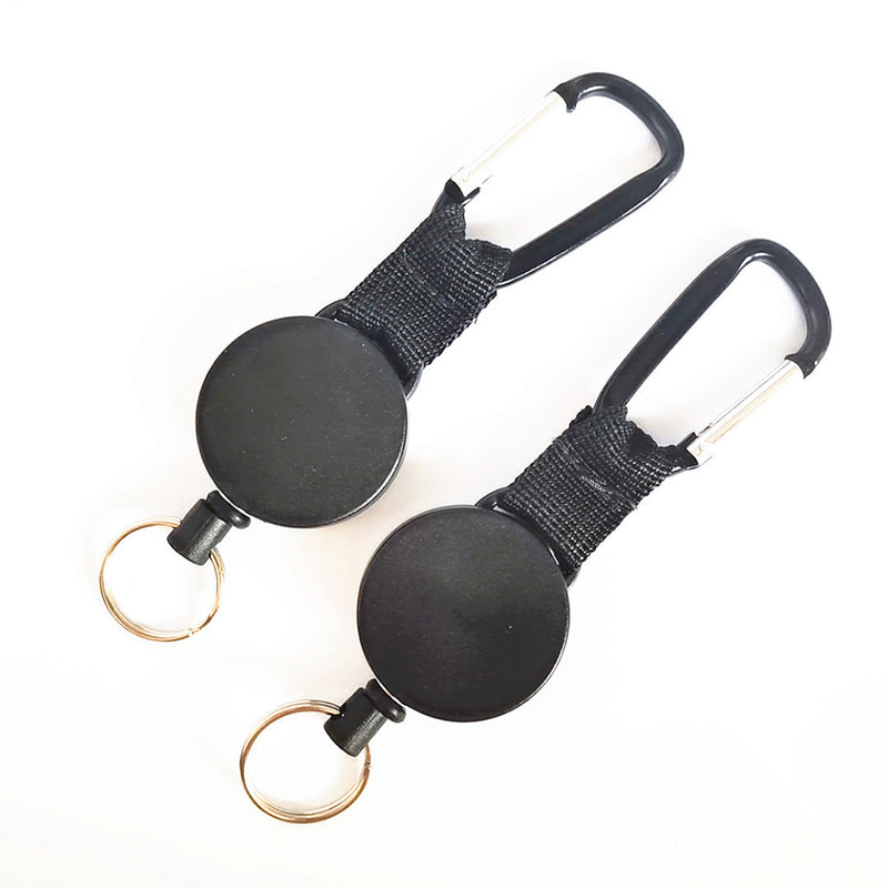 1* Resilience Retractable Wire Rope Keychain Keyring Chain Anti Lost Card Nice