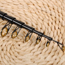 Portable Travel carbon telescopic rock fishing rod pole saltwater casting  gfhh