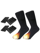 1 Pair Elastic Heating Socks Rechargeable Battery Electric Heating Warm Sock New