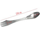 3in 1 Spork Hiking Travel Camping Utensil Combo Gadget Metal Spoon Fork New ewrr
